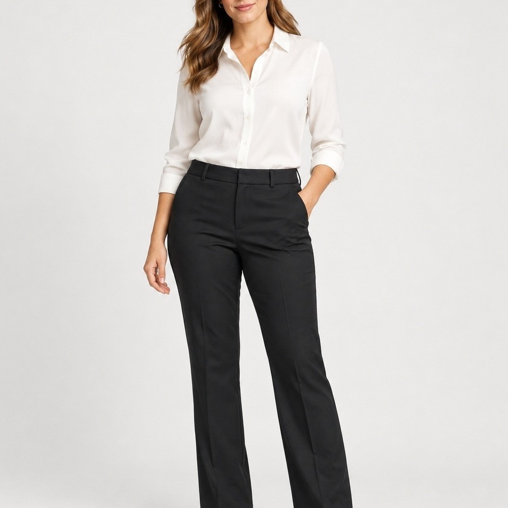 Banana Republic Logan Curvy Fit Pants Women 10 Black Excellent Straight Leg